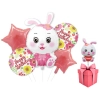 BALONY dekoracje urodzinowe ZESTAW BALONÓW lateksowych królik gwiazdka 5 szt